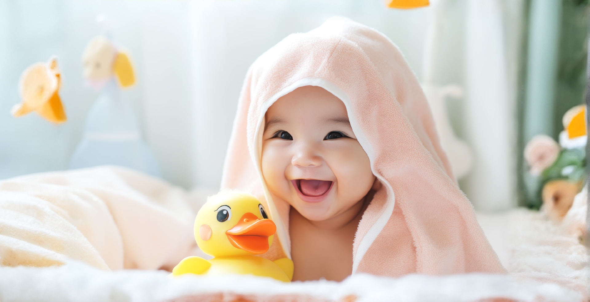 Baby after shower